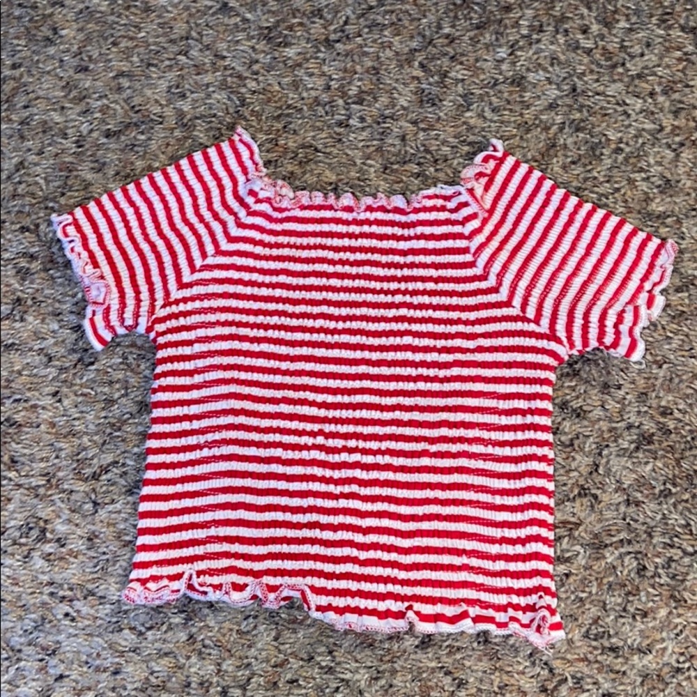 Stretchy striped crop top